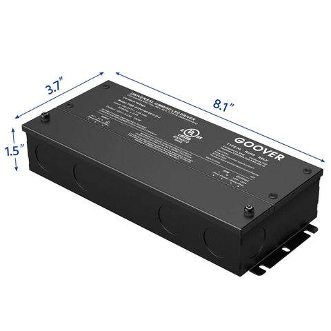 100W Dimmable LED Driver 12V AC To DC Power Supply For LED Lights Triac And 0-10V Dimming IP67 Waterproof UL Listed Compatible With Lutron And Leviton Dimmers