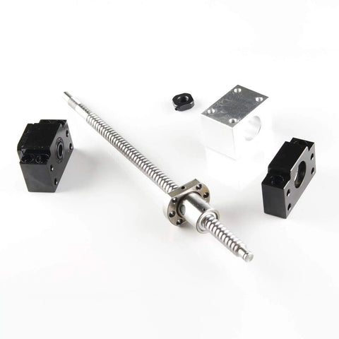 Ball Screw RM1204 With BK BF10 Flange And Housing, 12mm Diameter CNC Machine Part, Length Options 250mm To 1500mm