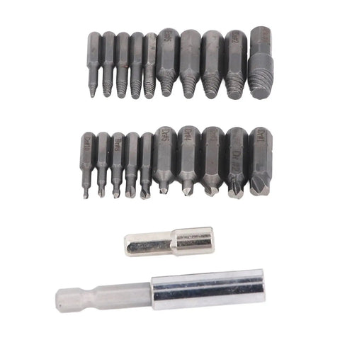 Ultimate High Hardness Broken Screw Removal Kit With Long Drill Holders For Super Fast Extracting Damaged Bolts In Home Repair And Auto Work Using Hss Steel Tools That Make Your Job A Breeze, 20pc HSS set