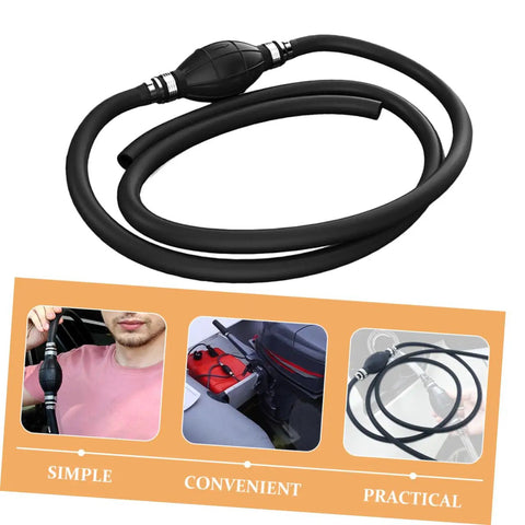 High Flow Gas Siphon Hose No Spill For Quick Liquid Transfer Hand Pump Siphon, 12mm NBR rubber hose with aluminum body