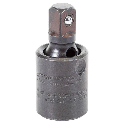 3/8-Inch Drive Impact Universal Joint - Beefy Heavy Duty Socket Wrench Adapter For High Torque Tools, metal finish