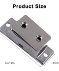 Heavy Duty Magnetic Door Catch For Cabinets And Closets Stainless Steel Latch with size dimensions visible