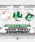 Funny Aluminum Safety Sign Wear Your Gear 8x12 Inch Wall Decor with industrial-grade aluminum and high-quality printing.