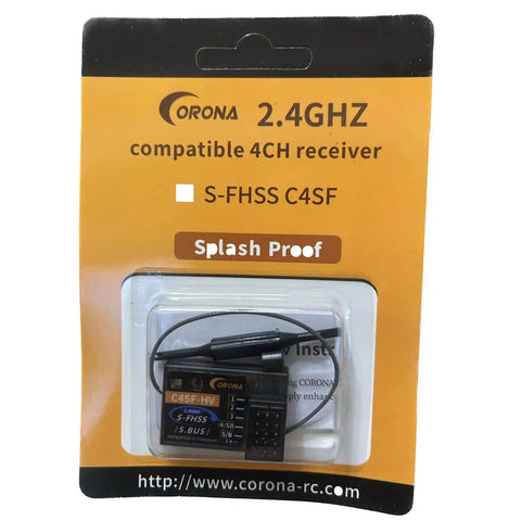 C4SF 2 4G HV Receiver Waterproof 4 Channel With SBUS Output For Futaba SBUS Systems in packaging