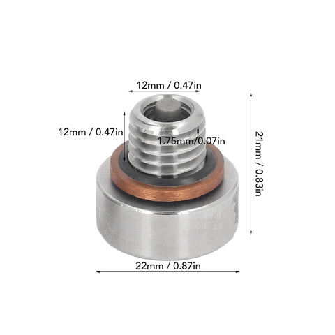 Get Your Car Road Ready With This Badass Oil Drain Plug Kit. Stainless Steel Self Tapping Thread Repair Tool Fixes Pan Threads Like A Pro. CNC Cut Precision For A Flawless Fit Every Single Time. Don't Get Stuck With A Drippy Engine! 22mm stainless repair plug
