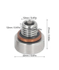 M12x1.75 Oil Drain Plug Kit Stainless Steel Self Tapping Thread Repair Tool CNC Cut For Accurate Install Durability Fix Stripped Pan Threads Fast And Easy, sized view