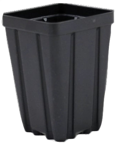 Square Greenhouse Pots 3.5 Inch By 5 Inch Black Plastic Deep 25 Count Vacuum Formed Seedling Containers 1020 Compatible Indoor Garden Starter Pots For Seed Starting And Transplants
