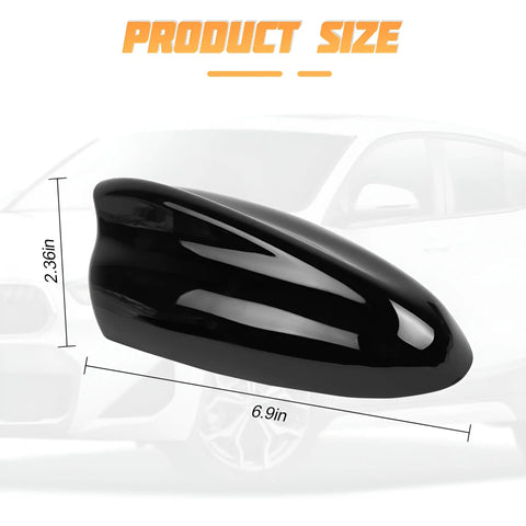 Shark Fin Car Antenna Cover with Adhesive Tape Easy Install Universal Roof Mount Decorative Antenna Cap, 6.9x2.36 inches