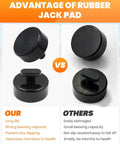 Comparison of 4 Pack Rubber Jack Pads For Corvette C5 C6 C7 C8 Non Slip Floor Jack Pucks with competitor's pads.