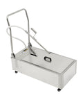 Commercial 370W Stainless Steel Mobile Fryer Oil Filter 55 Gallon Capacity Cart with handle and pump for efficient oil filtration.