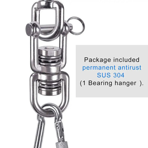 Heavy Duty Swing Swivel With Dual Bearings That Spin Dang Smooth 360 Degrees Built Tough, SUS 304 stainless steel construction.