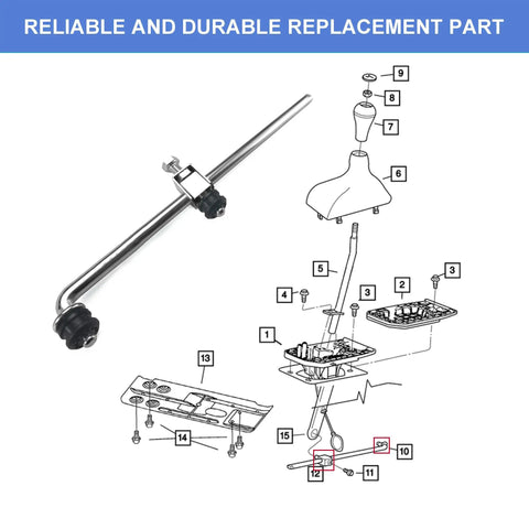 Dodge Ram 4x4 Transfer Case Shifter Linkage Bushing Grommet Kit Replacement For 2002 To 2010 with diagram and parts
