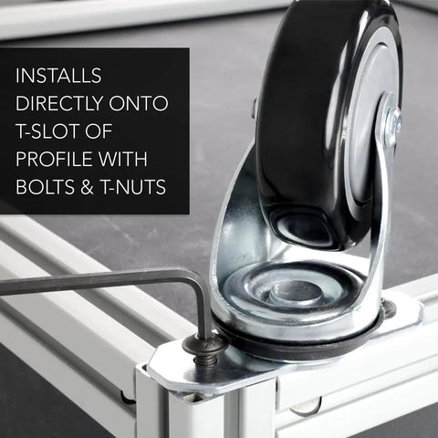 Smooth Rollin 4 Inch ESD T Slot Mount Swivel Caster With Reliable Locking Brake Heavy Duty Polyurethane Wheel For Workbench And Utility Cart Built Tough 350 Pound Load Rating For Garage Projects