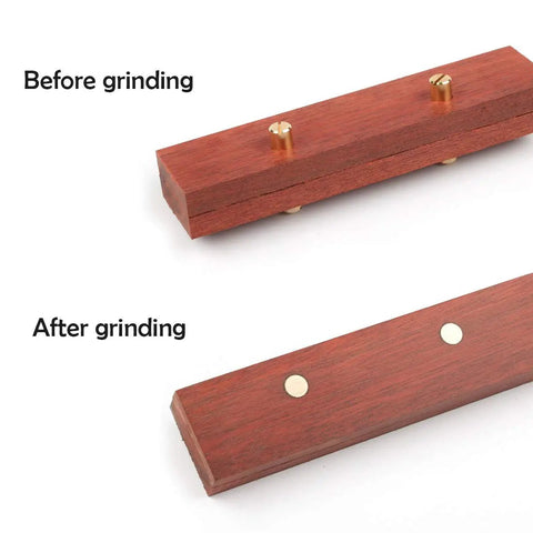 Before and after grinding of 12 Sets Stainless Steel And Brass Bracket Bolt Fasteners Tactical Lock Rivets For Knife DIY Handle Assembly EDC Knife Screws.
