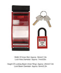 Lockout Kit For 2P Miniature Circuit Breakers With Transparent Protection Cover And Safety Padlock Including 2 Keys
