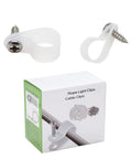 100 Pack Half Inch P Style Rope Light Clips With Stainless Steel Screws For Outdoor Use Complete Heavy Duty Kit box and clips