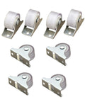 1 Inch Mini Caster Wheels Set 8 Pieces Fixed Silent Non Swivel Thickened Rubber Castors With Metal Top Plate for Furniture
