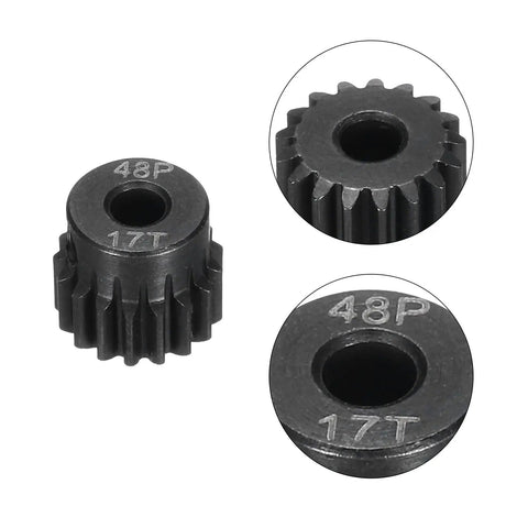 48P Steel Pinion Gear Set For RC Cars 14T 15T 16T 17T 18T On 3.175mm Shafts Hardened Steel With Screws And Hex Wrench