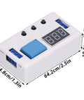 Adjustable Delay Timer Relay Module For Automation Projects, Industrial Grade DC 12V Controller With Optocoupler Isolation For Noise Immunity And Stable Signals, Easy Setup, Power Loss Memory, DIY Friendly And Pro Ready, white 64.2mm module with display