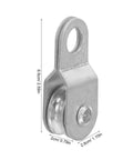 12 Pack Single Pulley Block With Loading Wheel For 6mm Rope, guide roller pulley, 6.9cm tall steel part