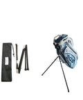 Cart Bag To Stand Conversion Kit With Lightweight 8oz Aluminum Attachment, Anti Slip Bag Grip, And Steel Rope Cord, black bag set