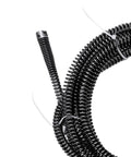 Heavy Duty Steel Drain Snake Auger coiled with flexible steel, extends to 10m for clearing stubborn kitchen and bathroom clogs.