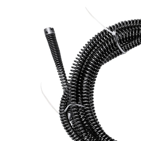 Heavy Duty Steel Drain Snake Auger coiled with flexible steel, extends to 10m for clearing stubborn kitchen and bathroom clogs.