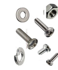 Pan Head Machine Screws In Stainless Steel Assorted Nuts And Washers Kit 10 32 Hardware Fastener Set shown in detail