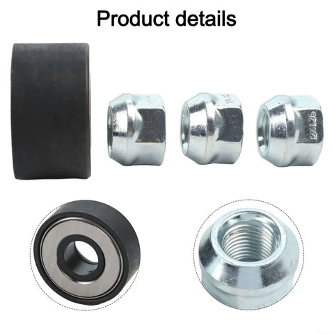 Grab This Tough Truck Wheel Stud Installer Kit For Quick And Easy Auto Repairs Featuring Solid Iron Build With Hex Nuts To Securely Pull New Bolts Home Using A Ratchet Or Impact Wrench Without Yanking The Hub Apart On Your Ride. iron wheel stud installer kit with M12x1.25, M12x1.5, M14x1.5 nuts and bearing