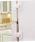 Six Pack Child Safety Locks For Cabinets And Refrigerators Easy To Install White Latches on kitchen fridge door