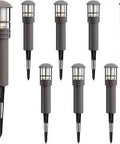 Low Voltage Bollard Lights 8 Pack Outdoor Landscape Lighting Kit With 3W 120 Lumen Warm White 3000K for walkways