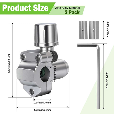 Two Pack Bullet Piercing Valve Kit Zinc Alloy Needle Valve Three In One For Air Conditioners And Fridges Universal Tubing