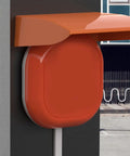 Heavy Duty EV Charger Rain Cover Outdoor Weather Shield Waterproof Protection Case Tough As Nails Plastic Roof in bright orange