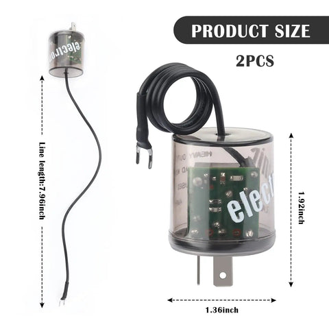 2 Pin LED Flasher Relay With Ground Wire For 12V Cars Trucks And SUVs No Brainer Fix For LED Turn Signal Flickering Waterproof ABS