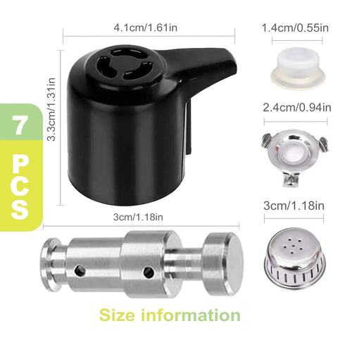 Universal Pressure Cooker Steam Release Valve And Float Valve Kit With Silicone Gaskets For Easy No Fuss Replacement Parts