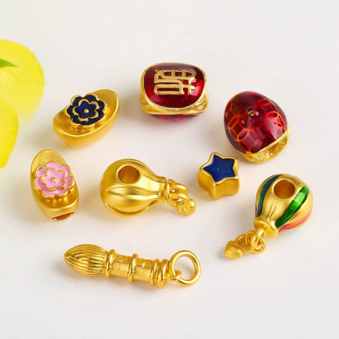 Dope Gold Spacer Beads For Custom Jewelry Crafting 10x9mm Loose Glossy Rounds With Premium Baking Lacquer Finish Sweet Toss In Charms For Handmade Necklaces Bracelets And Earring Strings