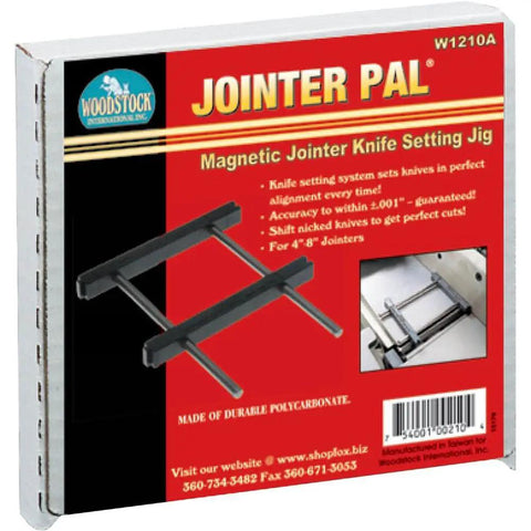 Magnetic Jointer Knife Setting Jig For 4 To 8 Inch Jointers With High Speed Steel Blades Durable Polycarbonate Body In Black box packaging