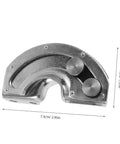 Heavy Duty Stainless Steel Curved Concealed Cabinet Hinges Pair With 90 Degree Limit Stopper For Smooth Door Swing and Rock Solid Cabinet Setups No Sweat Assembly, silver finish.