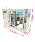Automatic Carton Sealer And Tape Sealer 220V For Fast Box Packing, Handles 8 To 15 Boxes Per Minute, Fits Cartons 11 To 21.7 Inches Long And 6.7 To 19.7 Inches High, 20 Meters Per Minute Sealing Speed, Fully Auto With Smart Touchscreen. Large white automatic carton sealer with 200cm length and 178cm height