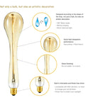 Oversized Edison Style Light Bulbs With E26 Base Amber Glass 4W Warm White 2200K Dimmable LED Filament Bulbs, artistic decor