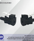 3/8 Inch Fuel Line Connector for OMC Johnson Evinrude Outboard Engines, 10mm Fuel Hose Fitting, Beefy Nylon Marine Part