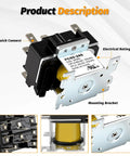 DPDT 24V General Purpose Switching Relay For HVAC And Furnace Control Replaces R8222D1014 with mounting bracket and electrical ratings visible