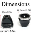 Built Tough Aluminum Alloy Quick Release Hub Nuts For Mountain And Road Bikes M5 Thread Non Slip Grip Durable Lightweight Hardware dimensions showing 16mm height and 19mm width.