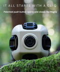 Patented push button detail of Go To Ultra Lightweight Camping Chair For Outdoors Easy Fold Portable Lawn Chair.