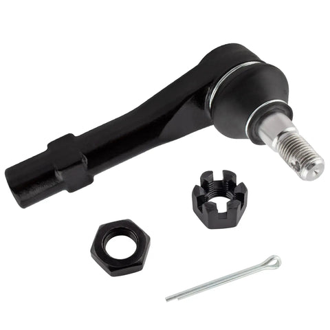 Beefed Up Front Outer Tie Rod Ends Pair Fits Ford Explorer 1998 to 2003 Ranger 1998 to 2011 Mazda B2300 2001 to 2009 B2500 1998 to 2001 B3000 1998 to 2007 B4000 1998 to 2009 Mercury Mountaineer 1998 to 2003 ES3461 5L5Z3A130AA F87Z3A130BA black outer tie rod end with castle nut and cotter pin