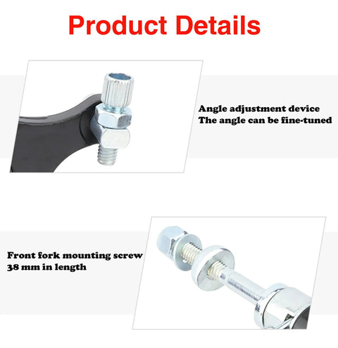 Aluminum Bike Brakes Caliper Set Side Pull 69-96mm Reach C Shape adjustment and mounting screw details