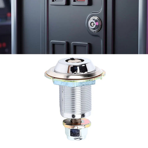 Tubular Cam Lock Zinc Alloy Round Door Keyed Replacement for File Cabinets 1.06 x 0.67 in., visible with lock mechanism