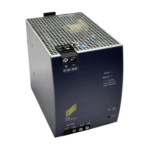Heavy Duty Din Rail Switching Power Supply with compact design and ventilation, ideal for industrial automation and maker shops.