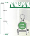 Chain Link Gate Drop Rod Kit One And Three Eighths Inch By Thirty Two Inch Cane Bolt dimensions and close-up view