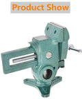Heavy Duty 3.5 Inch Parrot Vise Multi Angle Swivel Workbench clamping tool in green with steel grip jaws and adjustable clamp.